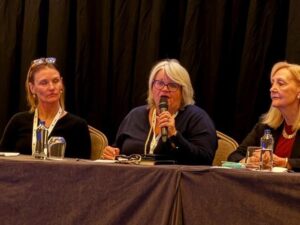 Maria-Gabriele Doublesin delivering her talk during the breakout session