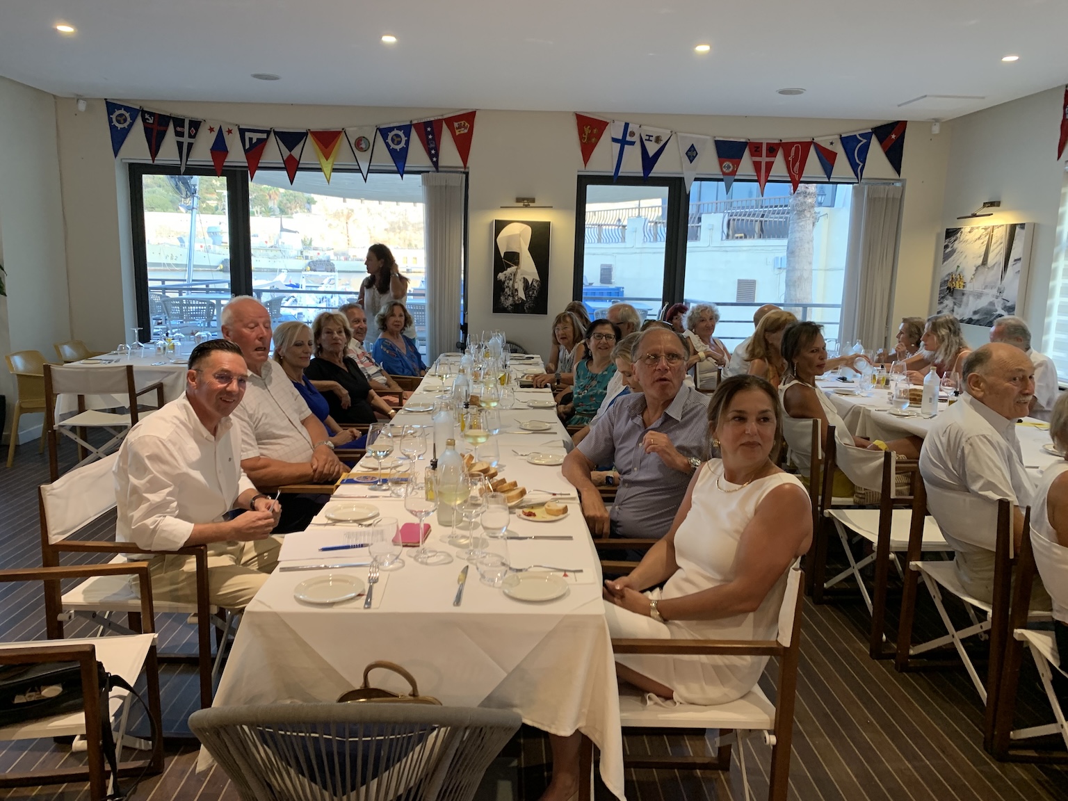 Members and partners enjoying the convivial dinner