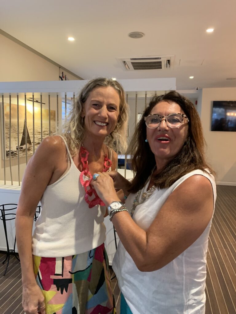 Angie von Brockdorff, proud of her Paul Harris Award