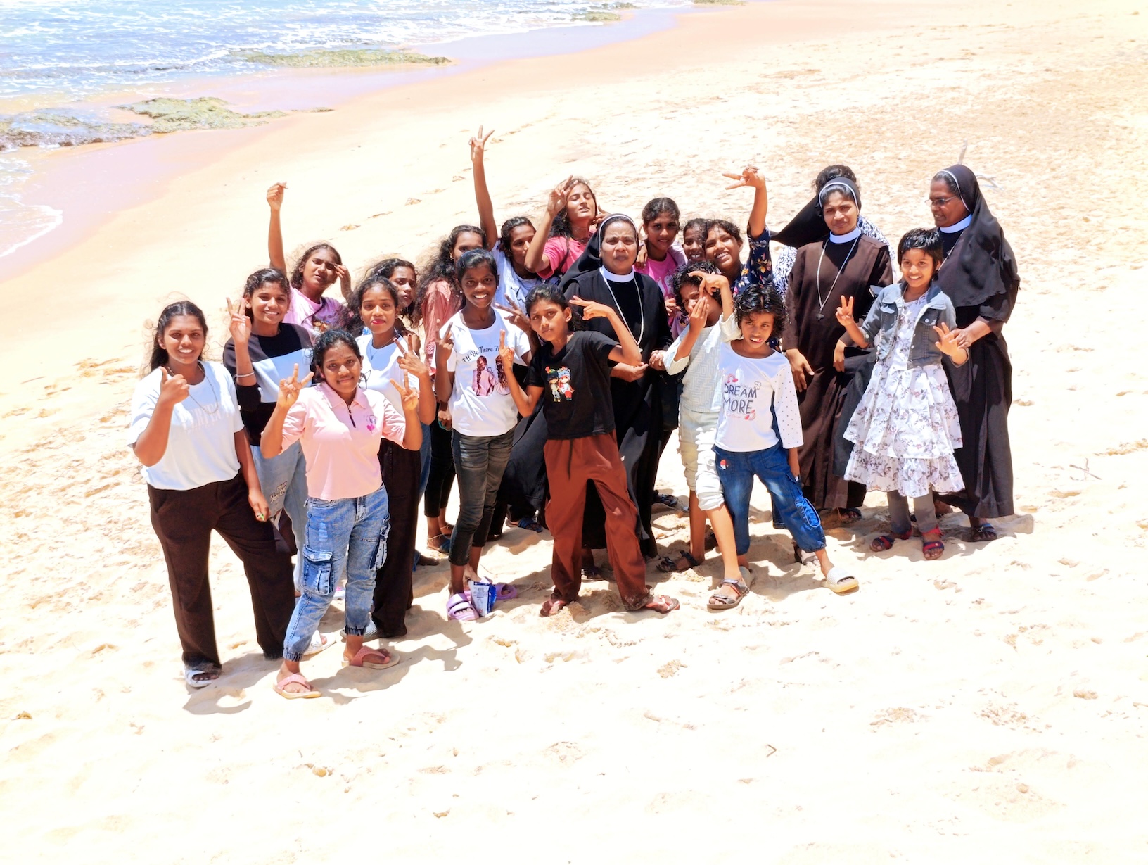 A group of happy children from the homes
