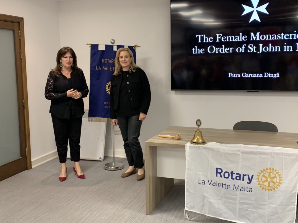 President Profs Clare Vassallo introducing Profs Petra Caruana Dingli