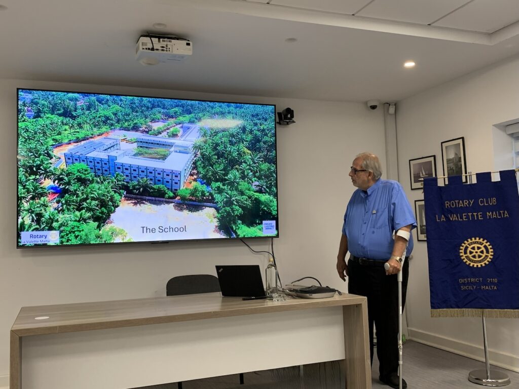 Rtn. Dr Fenech delivering his talk