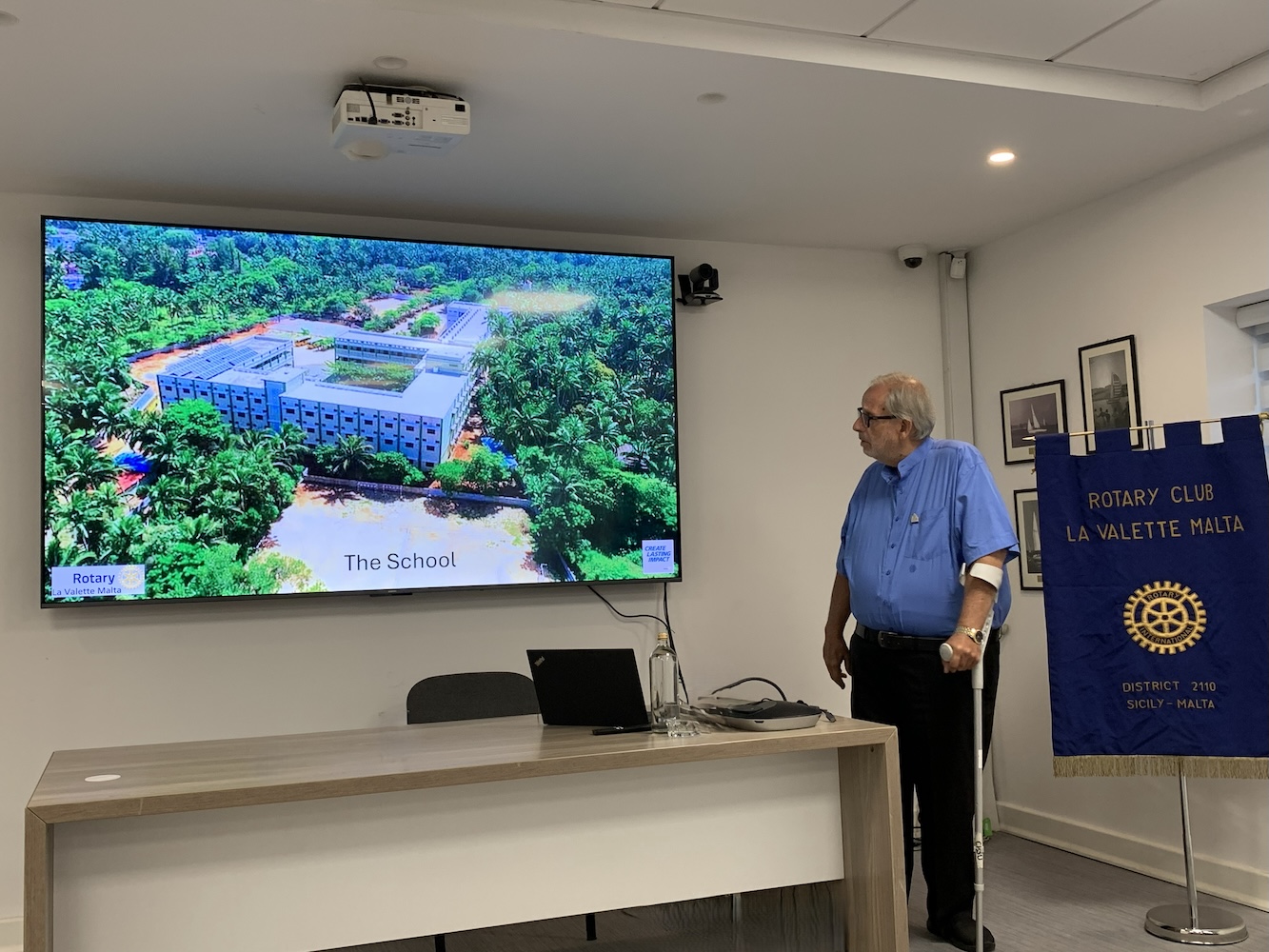 Rtn. Dr Fenech delivering his talk